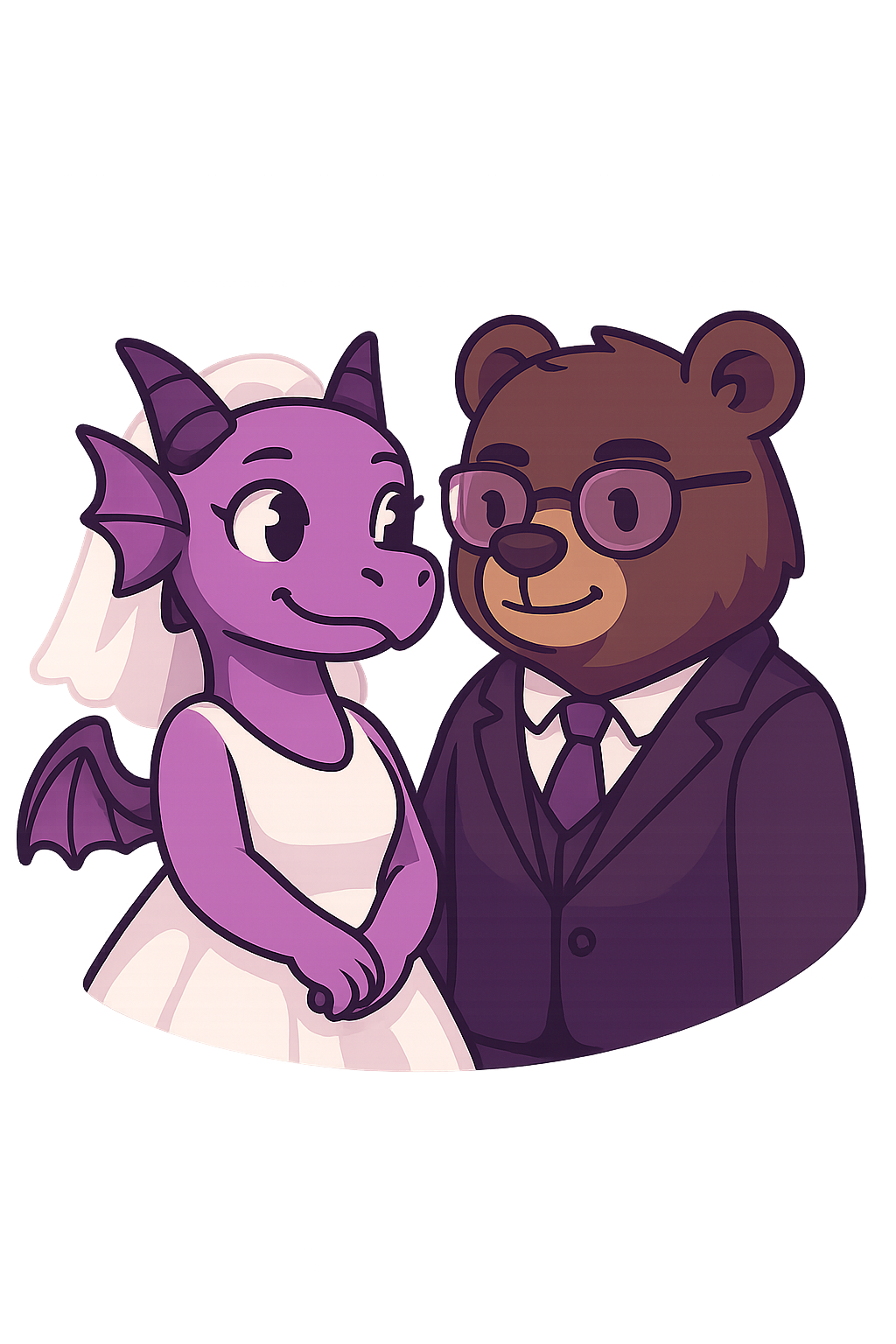 Illustration des Brautpaars